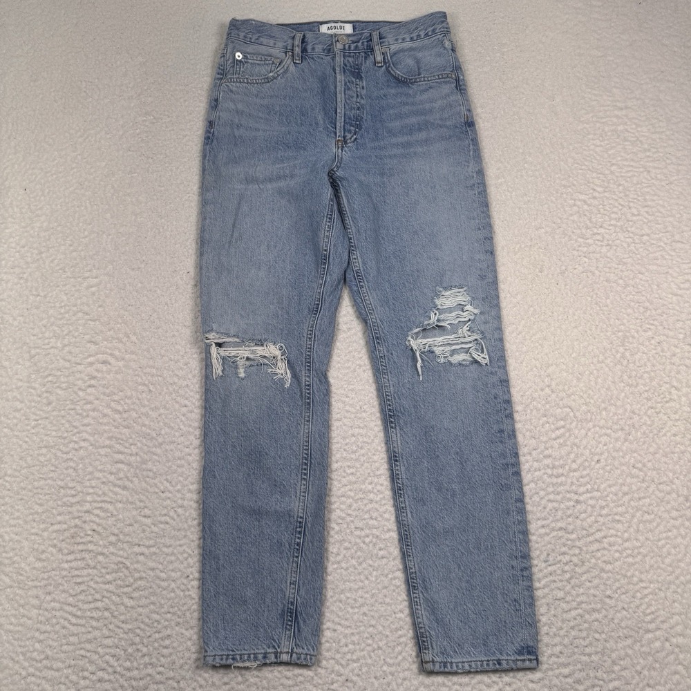 AGOLDE Jamie Jeans Women's 24 High Rise Distressed Tapered Distressed 26x27